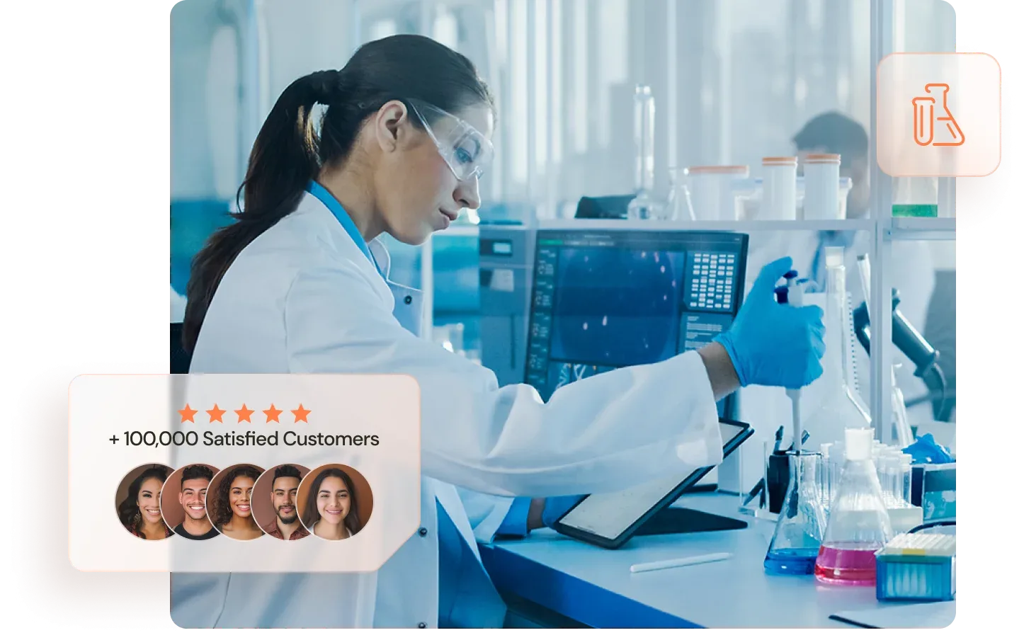 Scientist performing ultra-deep sequencing in a state-of-the-art laboratory